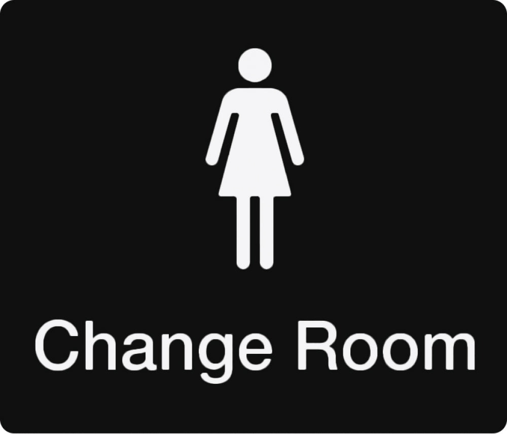 BEST BUY FCR Female Change Room Sign Braille