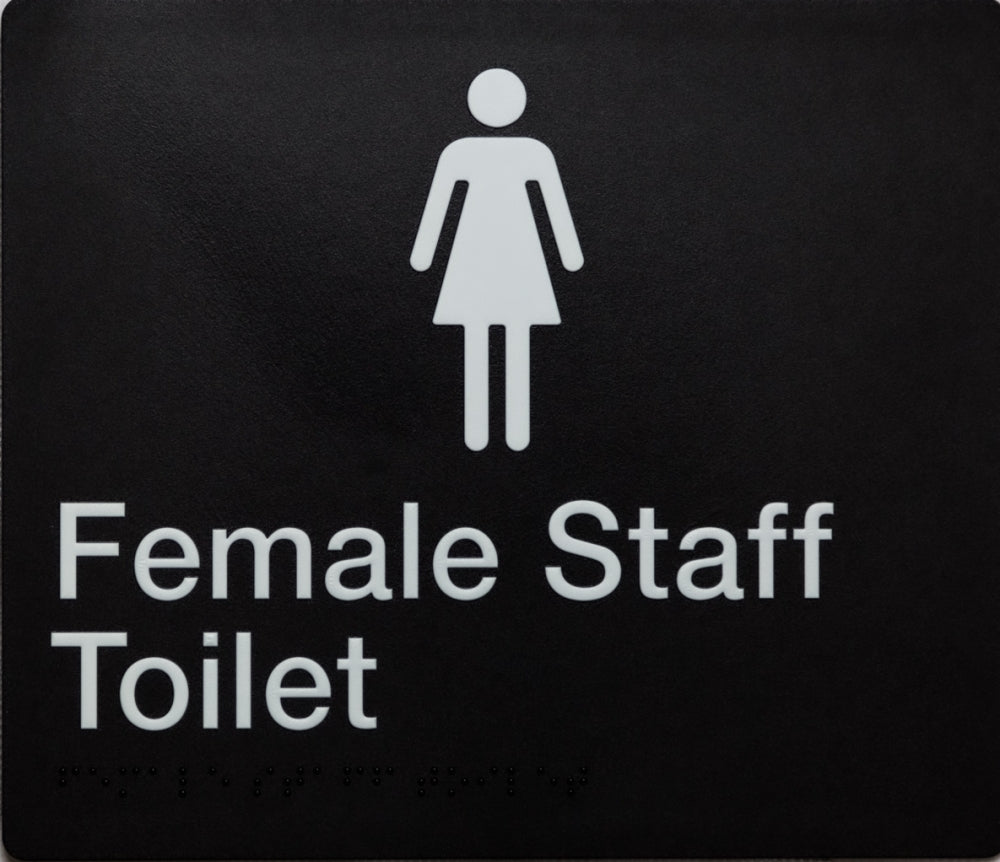 BEST BUY Female Staff Toilet Amenity Sign Braille