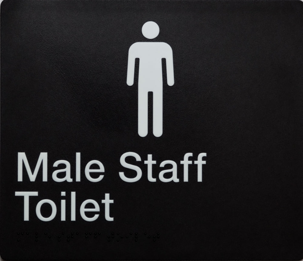 BEST BUY Male Staff Toilet Amenity Sign Braille