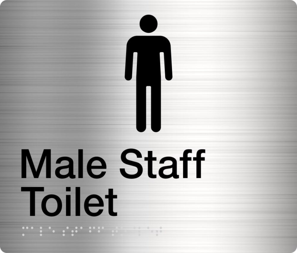 BEST BUY Male Staff Toilet Amenity Sign Braille