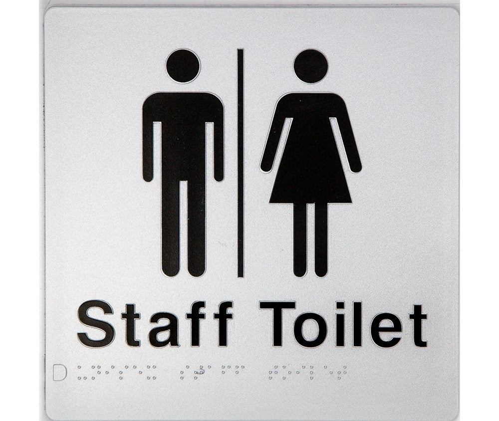 BEST BUY Unisex Staff Toilet Amenity Sign Braille