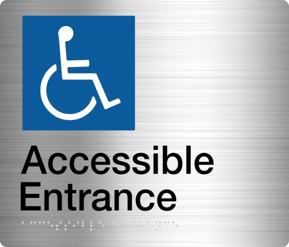 BEST BUY AE Accessible Entrance Sign Braille