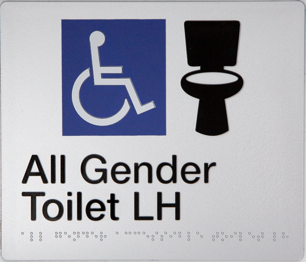 BEST BUY AGT All Gender Toilet Left Hand Sign Braille