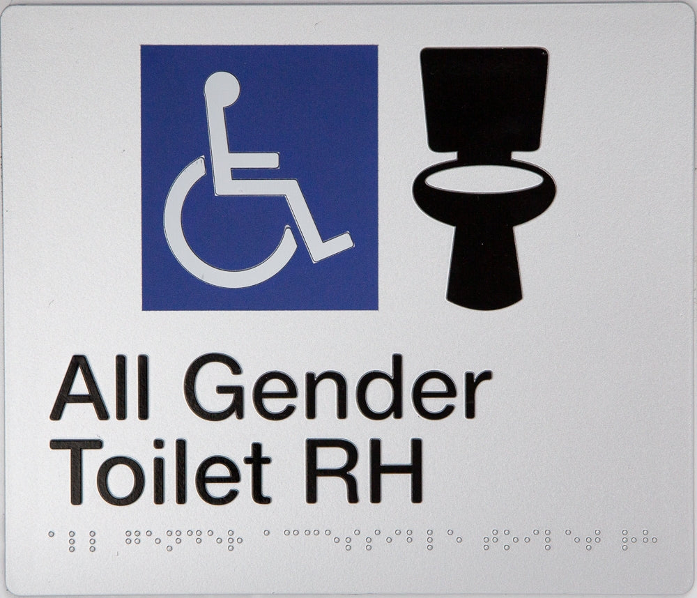 BEST BUY AGT All Gender Toilet Right Hand Sign Braille