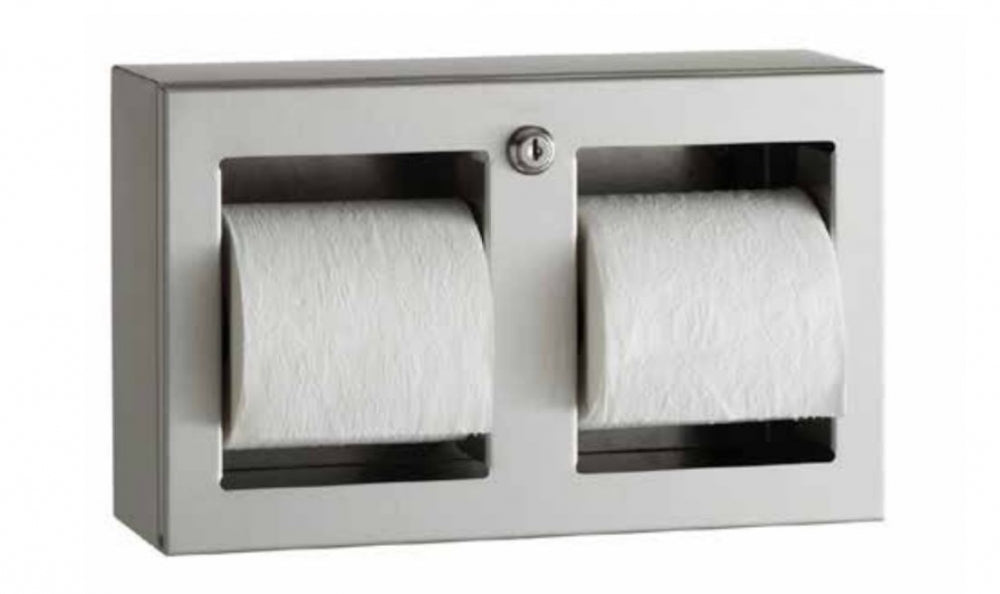 BOBRICK Trimline B3588 Double Toilet Roll Holder