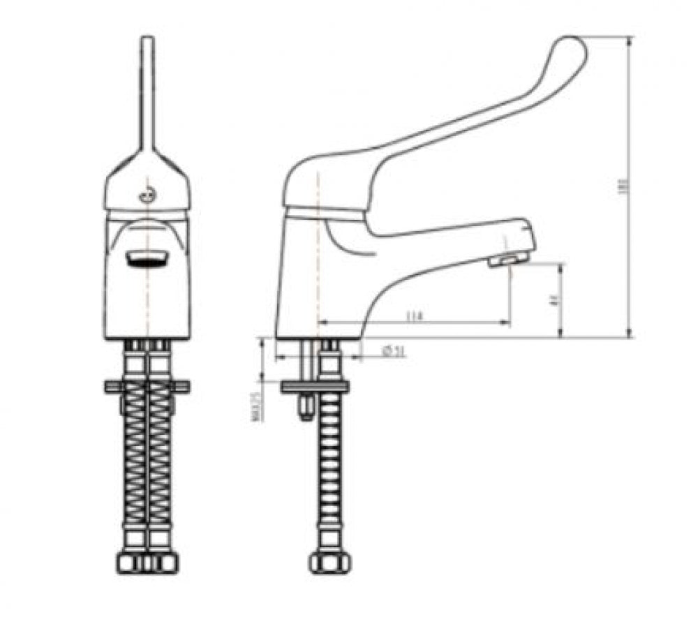 Bradley Aquala Care SC-BM300 Accessible Basin Mixer