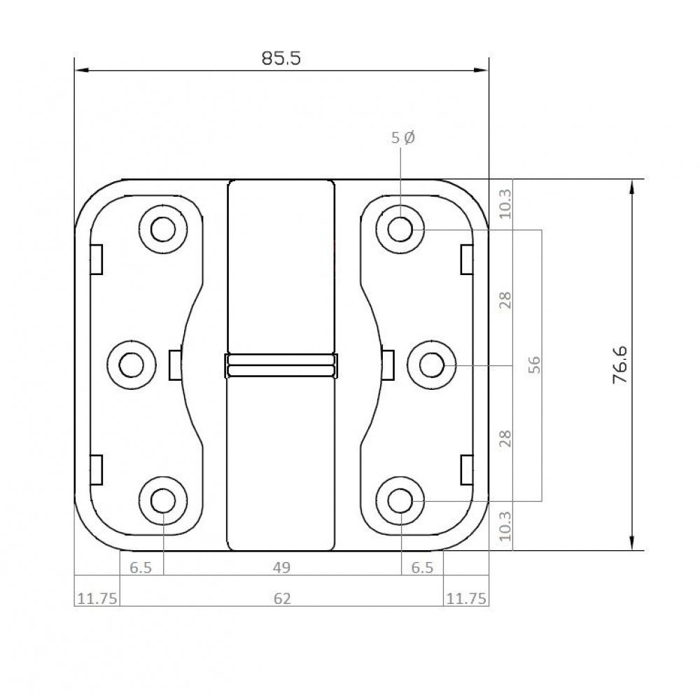 Metlam Hardware MODA Spring Hinge Single Satin Chrome