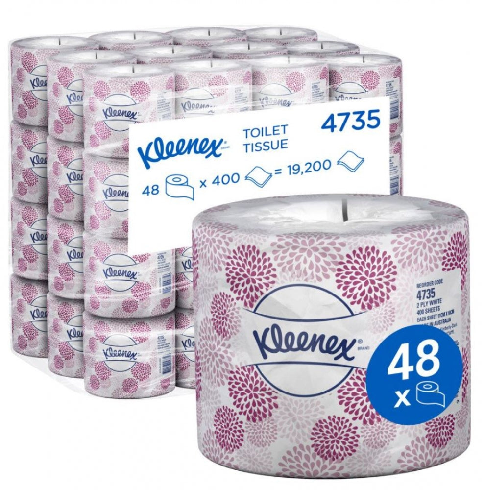 Kleenex 4735 Kleenex Toilet Tissue Paper Rolls 2Ply 400 sheet