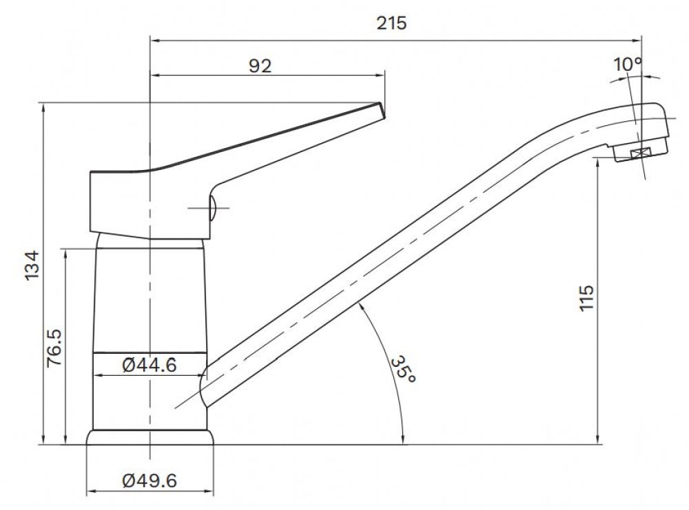 Gentec Rebel REB3500 Single Lever Sink Mixer