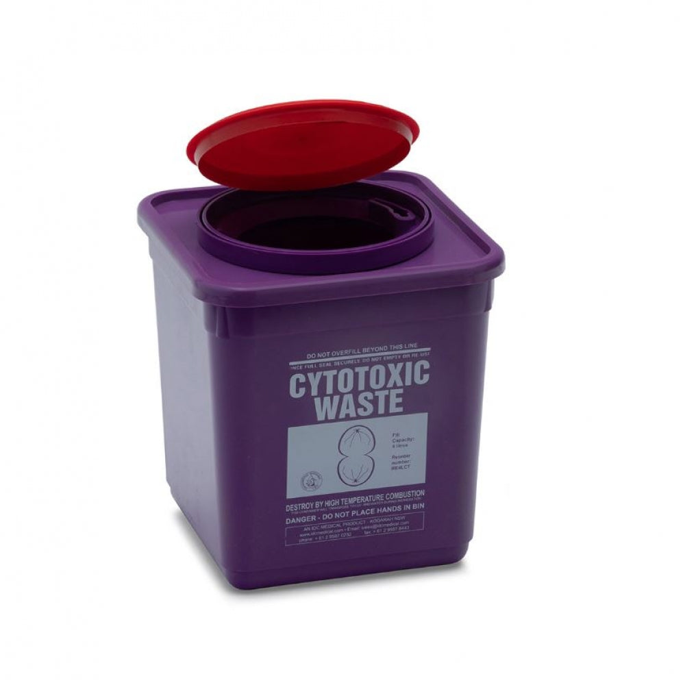 IDC Medical Cytotoxic Waste Container 4L Square