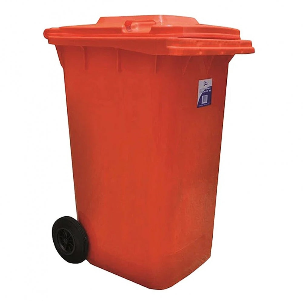 Edco 19401 Heavy Duty Bin With Wheels 240 Litre Red