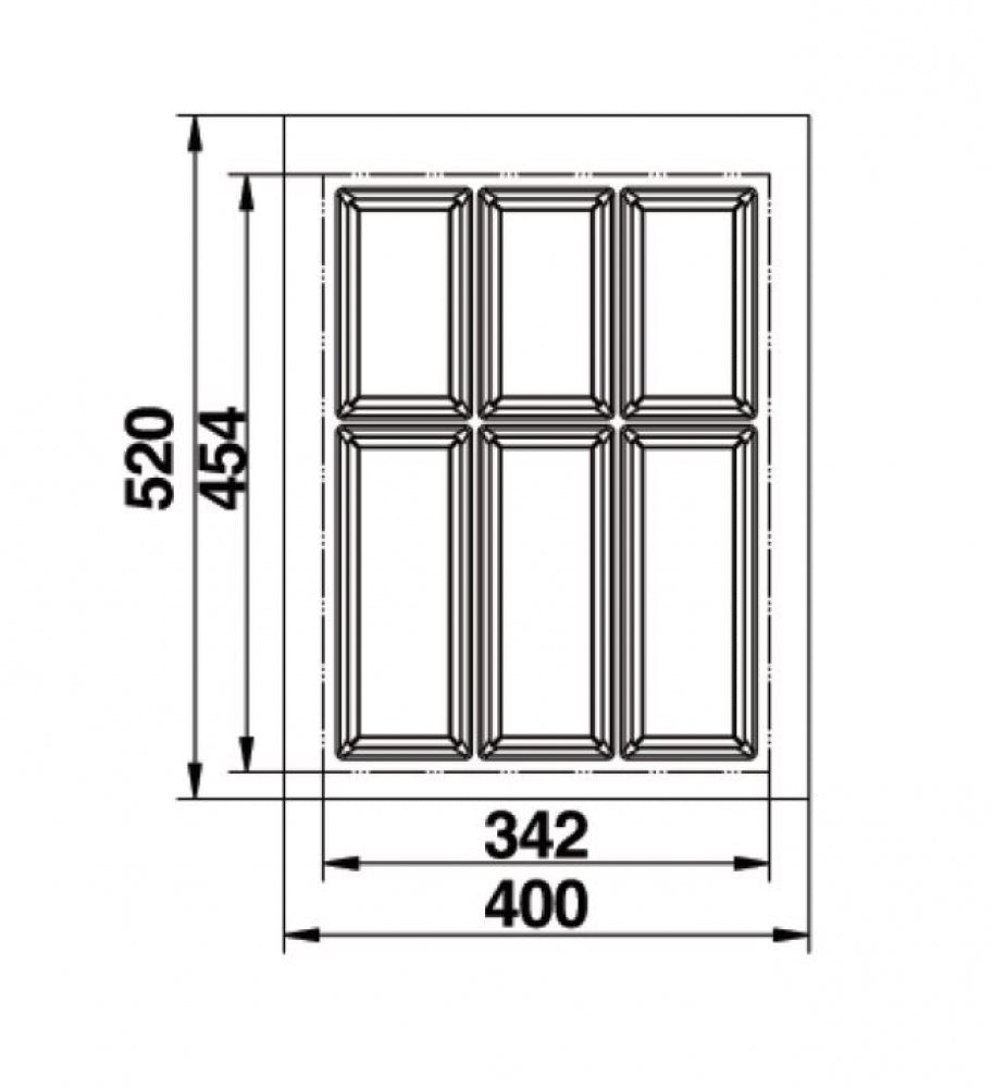 Hafele Classico 500 Cutlery Tray Suits 450mm Drawer