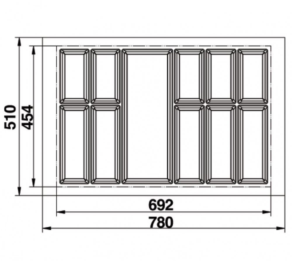 Hafele Classico 500 Cutlery Tray Suits 800mm Drawer