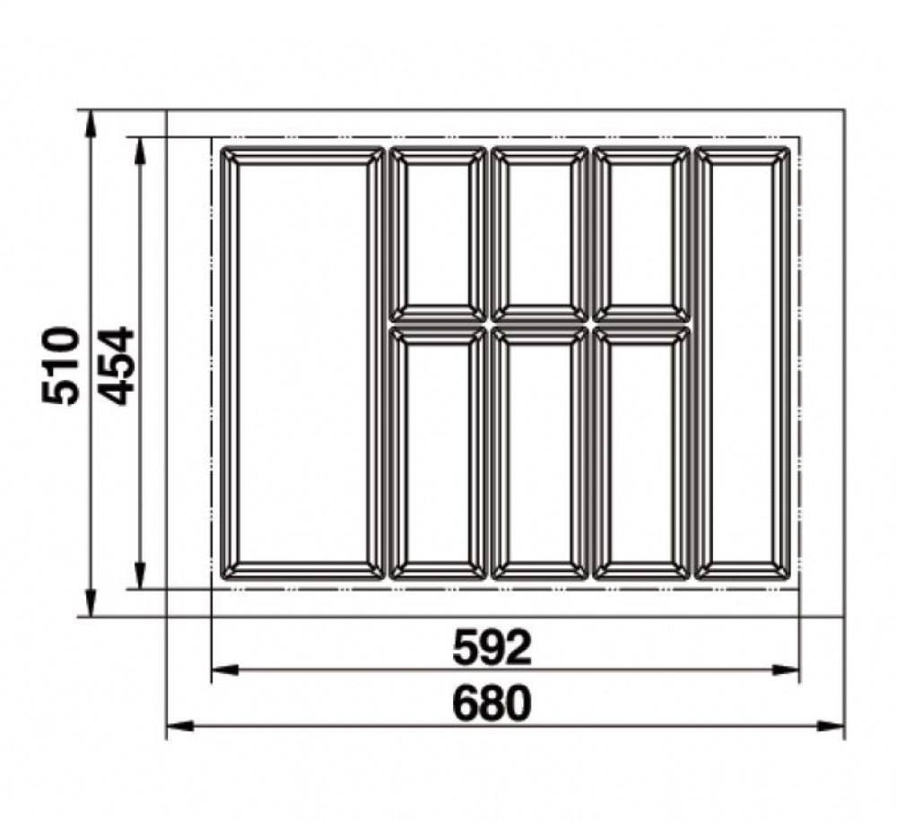 Hafele Classico 500 Cutlery Tray Suits 700mm Drawer