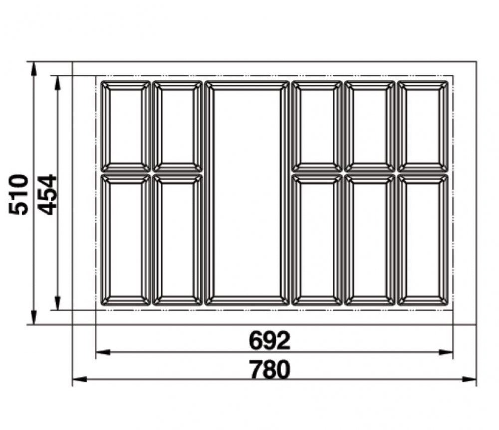 Hafele Classico 500 Cutlery Tray Suits 800mm Drawer