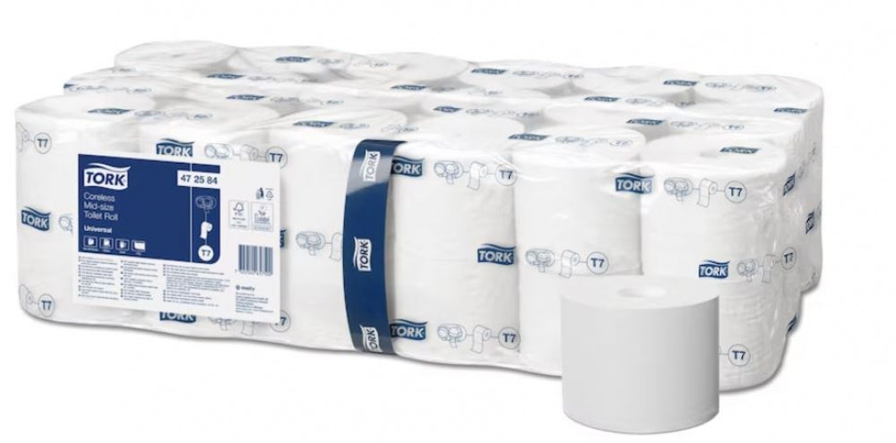 TORK T7 Universal 472584 Coreless Mid-Size Toilet Roll 1300 Sheets