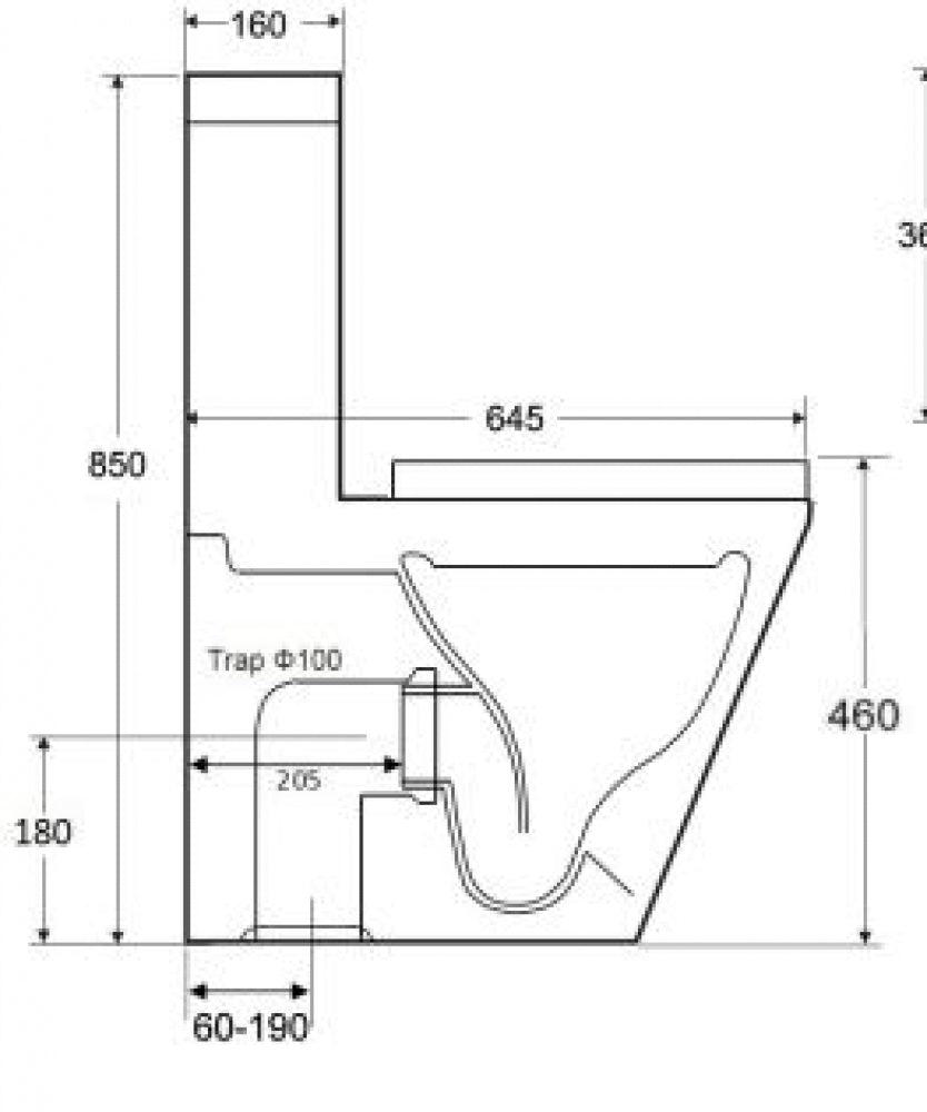 Gentec SANWC870CC Ambulant Close Coupled Toilet Suite