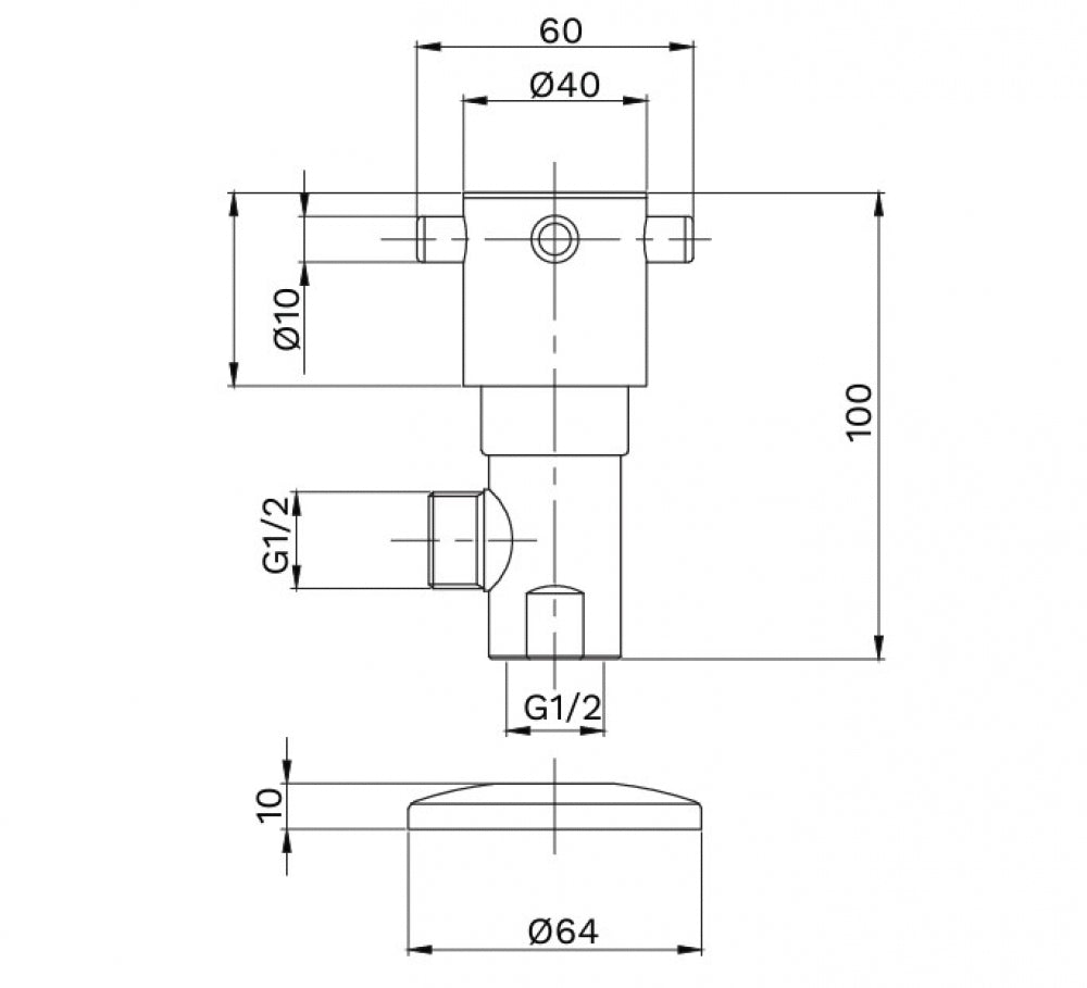 Gentec Cleanline Capstan CAP0050 Cistern Tap