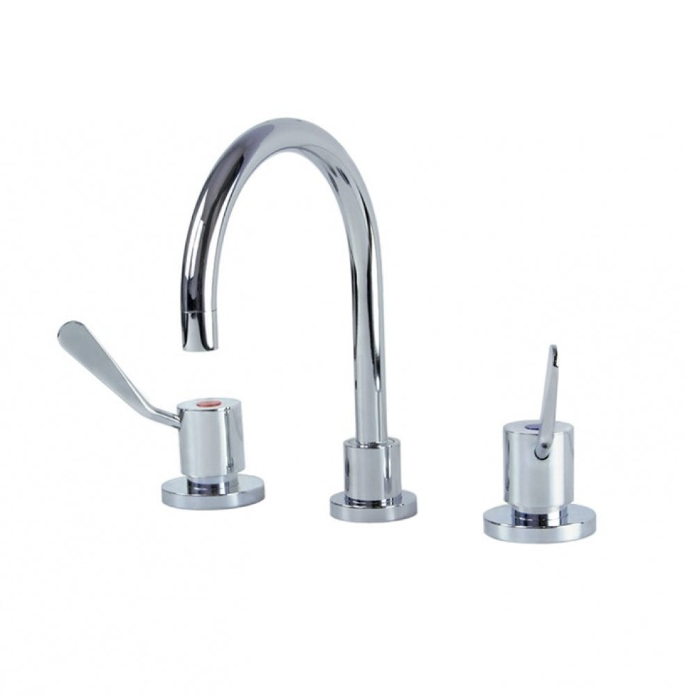 Gentec Cleanline Lever CL10005 Basin Mounted Sink Set Swivel Spout