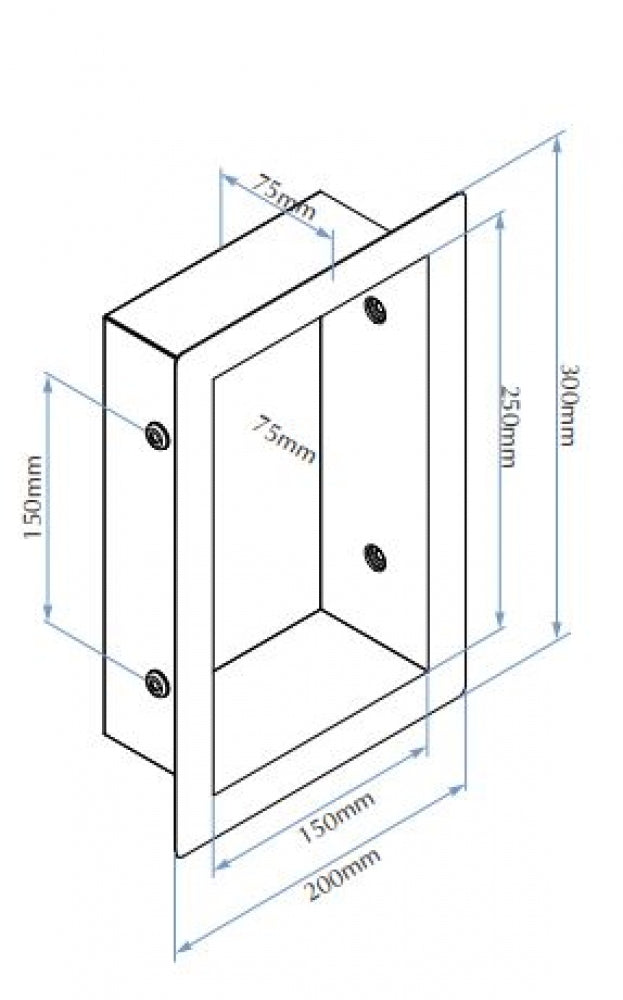 Bradley Security SA46 Shelf Recessed