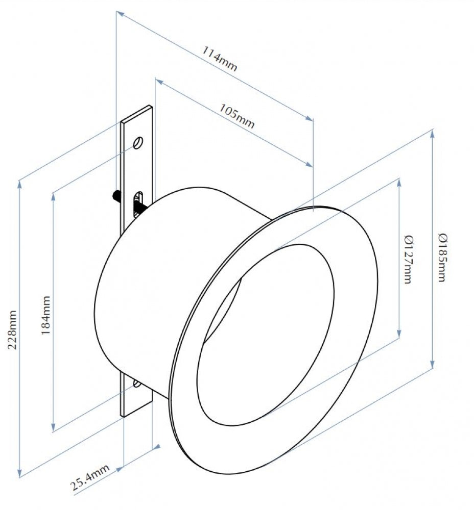 Bradley Security SA11 Toilet Roll Holder Recessed