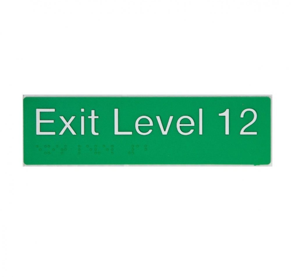 BEST BUY EL12 Exit Sign Level 12 Braille