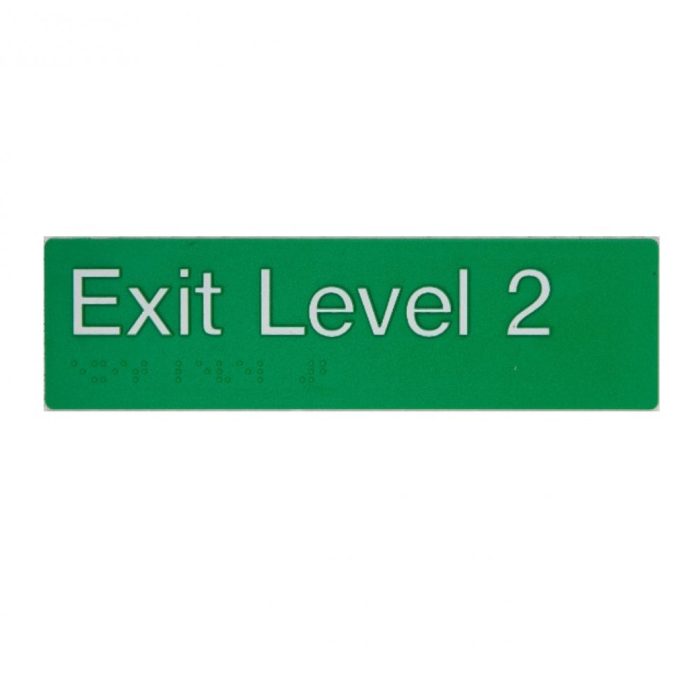 BEST BUY EL2 Exit Sign Level 2 Braille