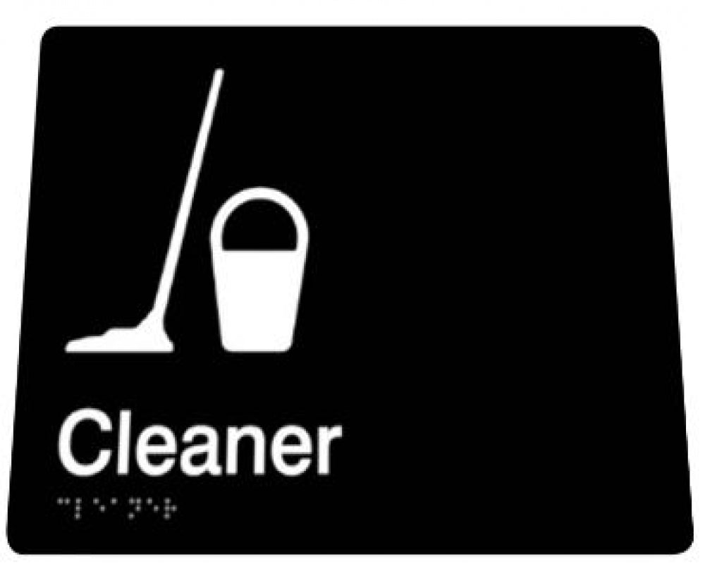 Bradley 975 Cleaners Braille Sign