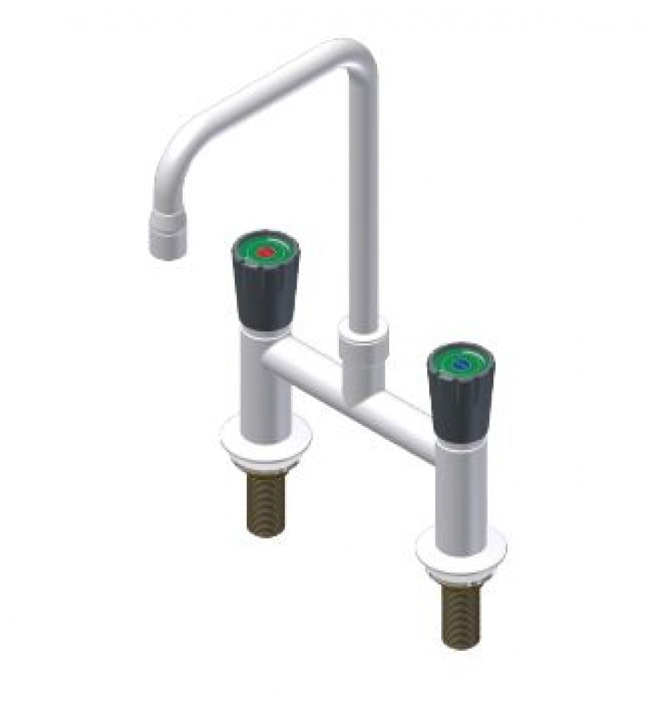 Gentec Exposed Hot and Cold Laboratory Mixer Tap with Swivel Goose Neck Nozzle