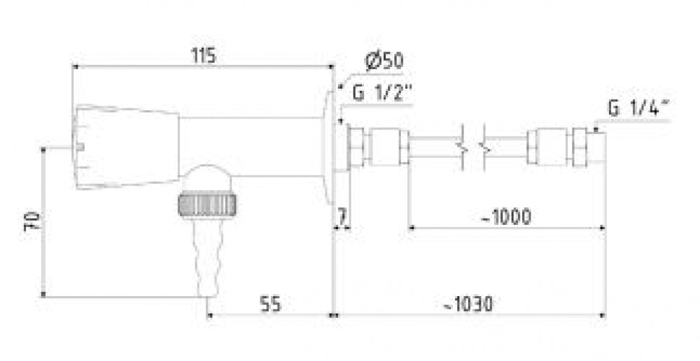 Gentec DURA298 Wall Mounted Laboratory Tap