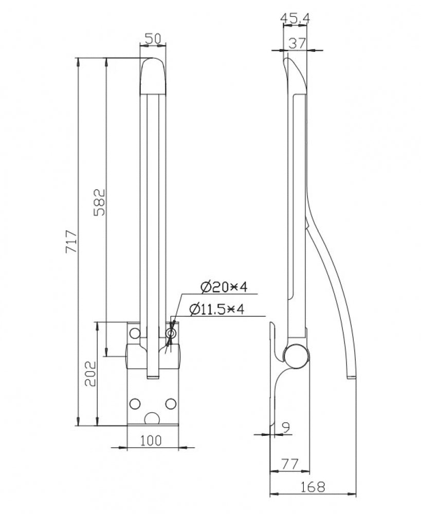 Avail Designs Liberty SA003 Fold Up Support Rail