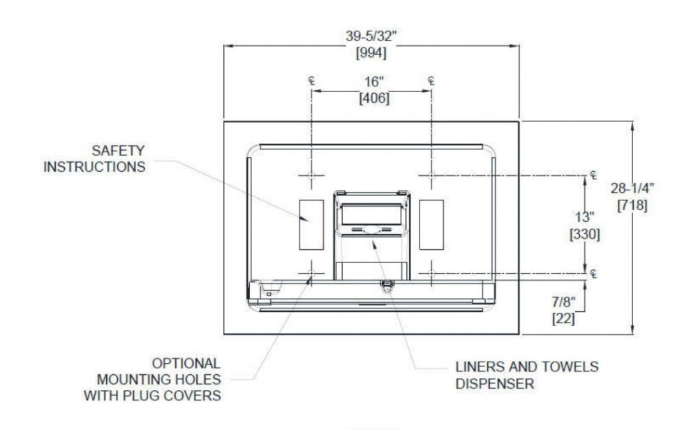 JD MACDONALD 10-9018-41 Baby Change Table Horizontal
