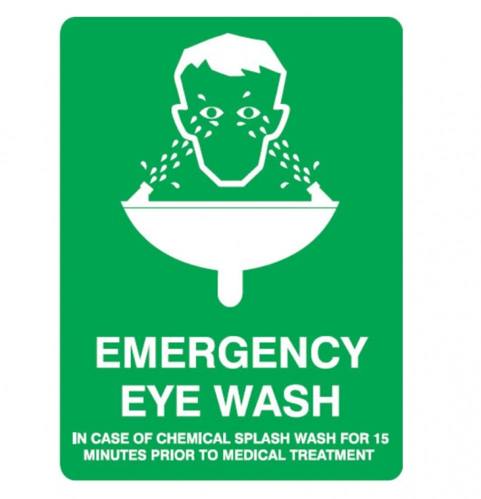 Brady Safety Signs Emergency Eye Wash Safety Sign