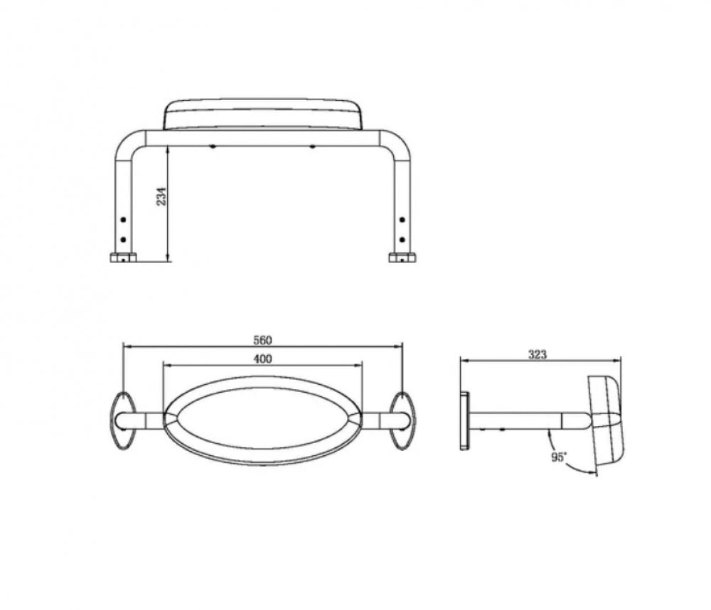 Avail Designs Liberty DDA R01R1W Toilet Back Rest White Cushion