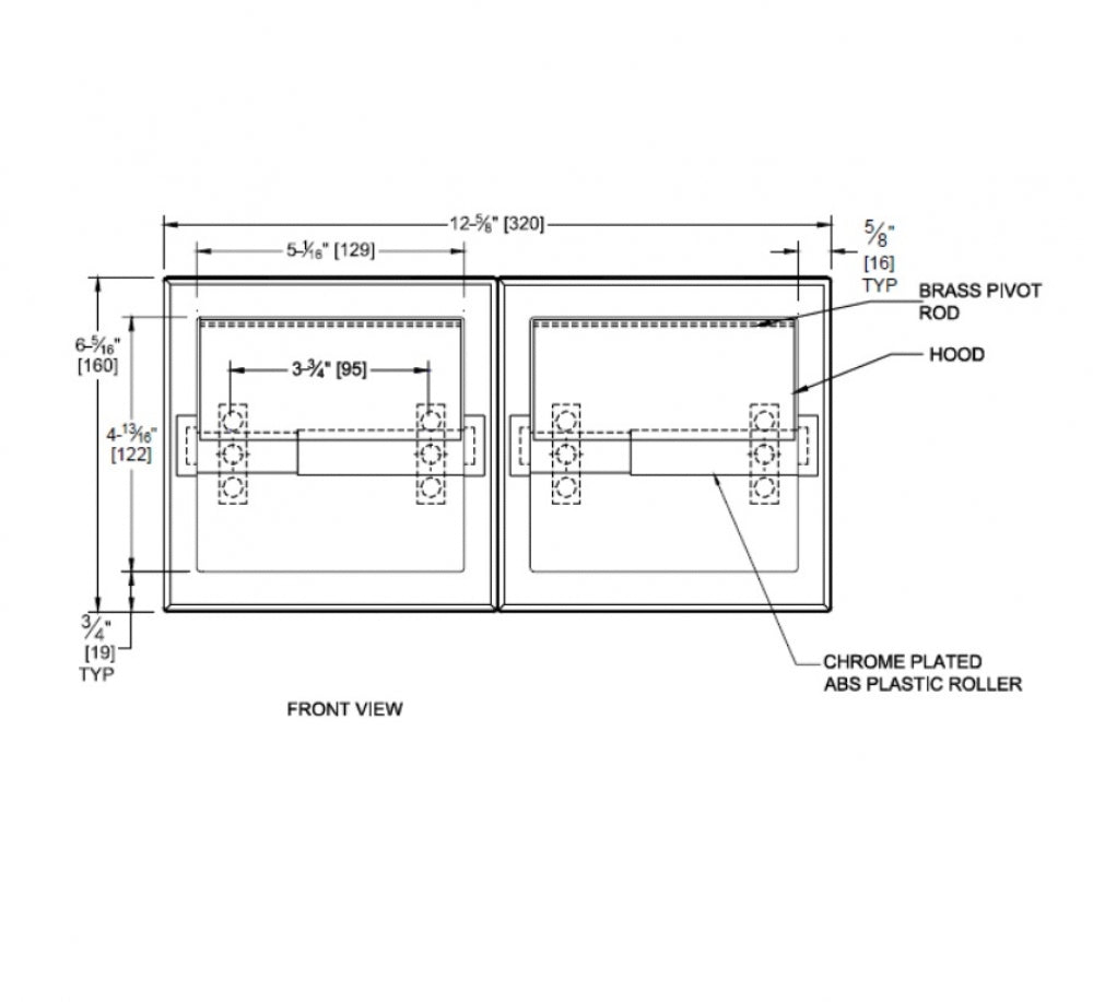 JD MACDONALD 10-74022-H Double Toilet Roll Holder