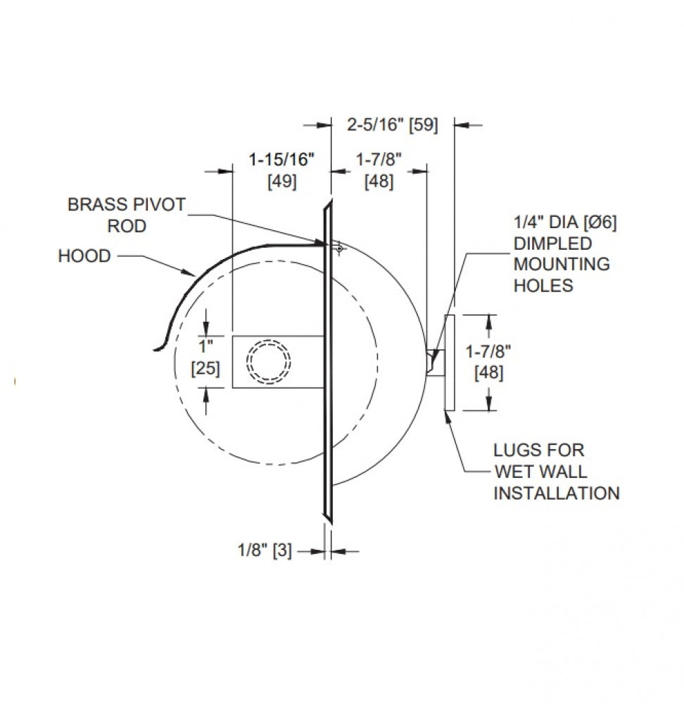 JD MACDONALD 10-74022-H Double Toilet Roll Holder Recessed