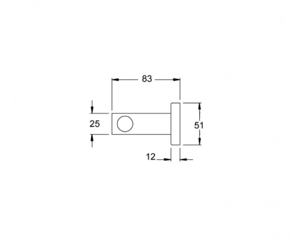 JD MACDONALD 10-7355-30 Towel Rail Bar Round