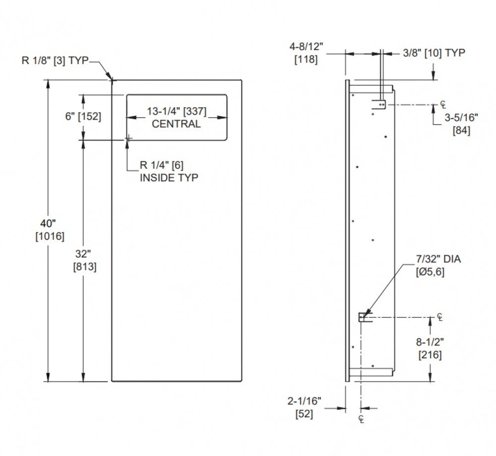 JD MACDONALD Piatto 10-6474-00 Waste Bin 45.4L Lockable