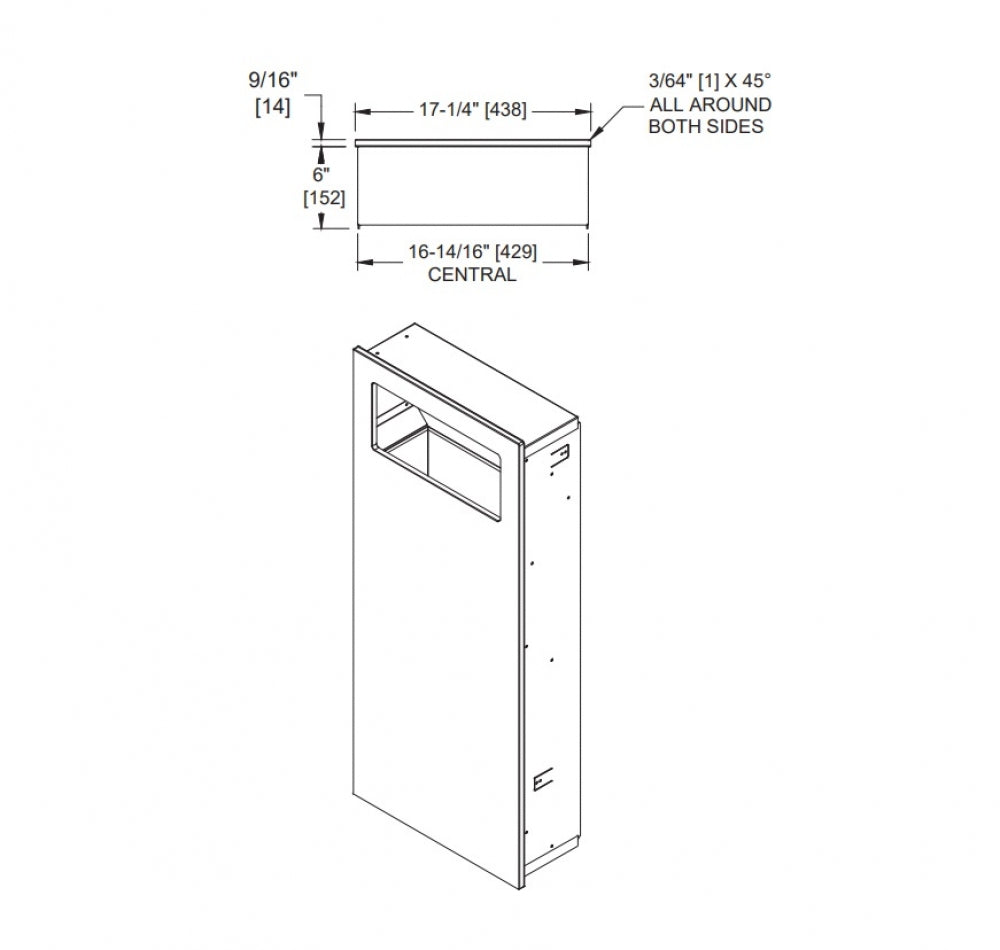 JD MACDONALD Piatto 10-6474-00 Waste Bin 45.4L Lockable