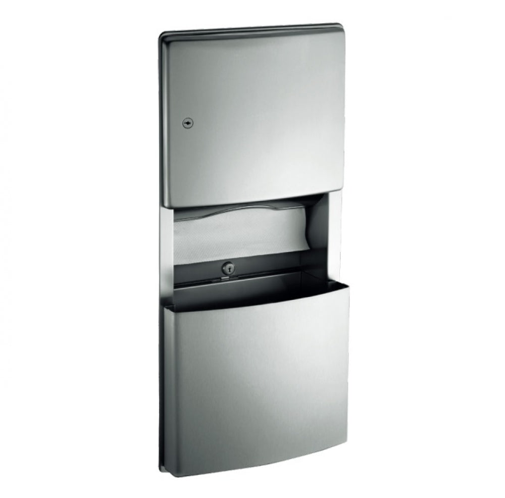 JD MACDONALD Roval 10-204623 Combo Unit Towel Dispenser Waste Bin 11.2L