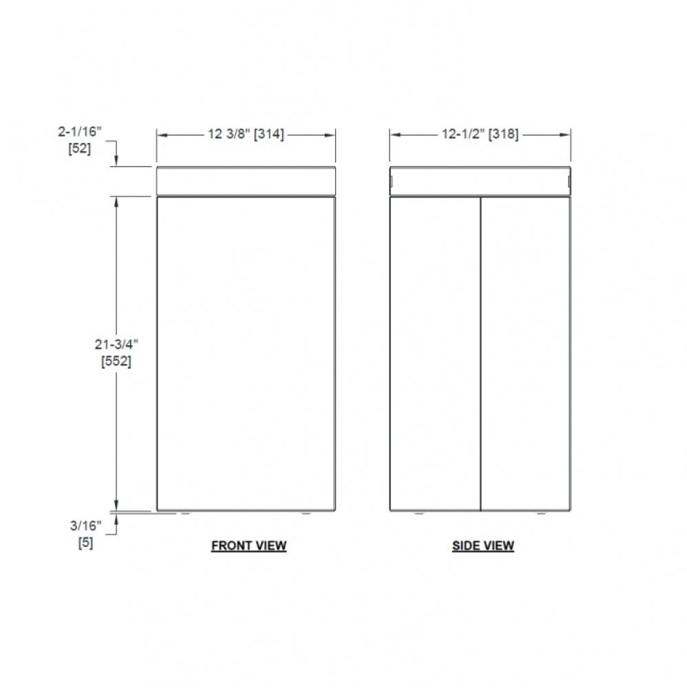 JD MACDONALD 10-0834 Waste Bin 54L Free Standing