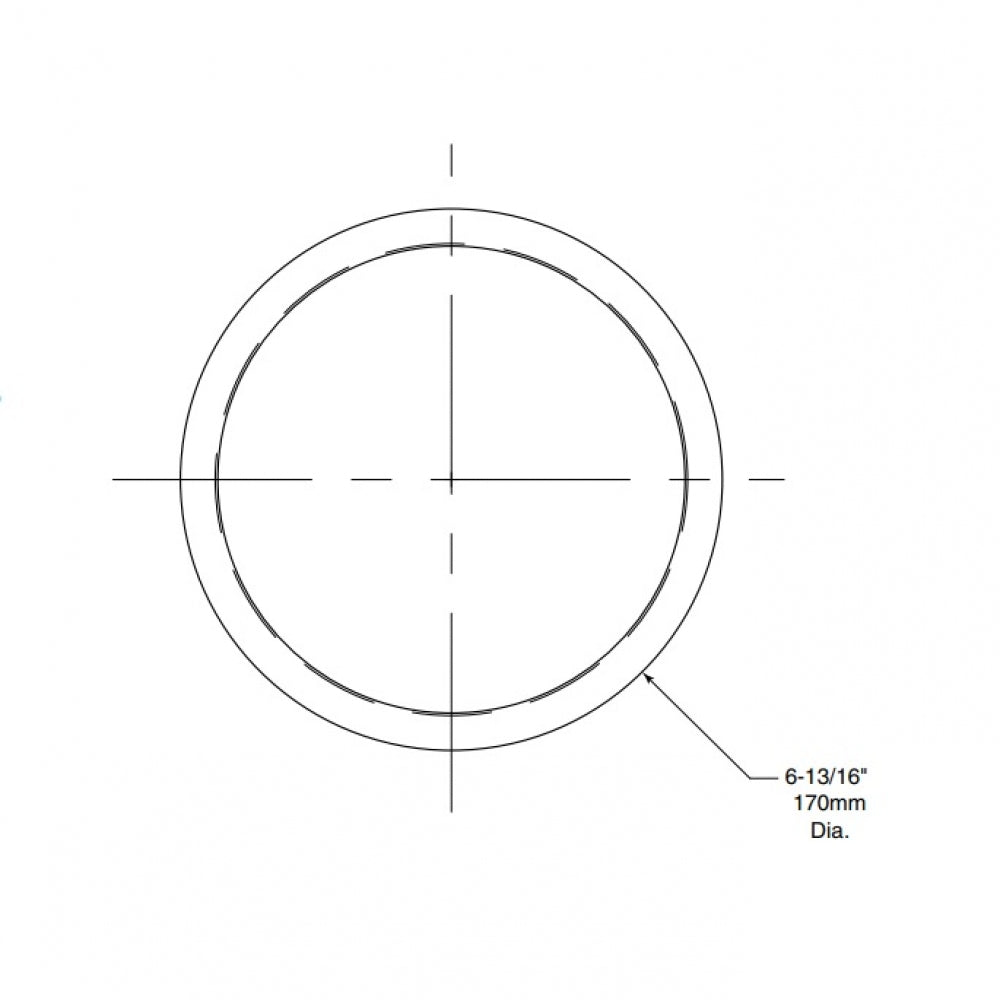 BOBRICK B532-MBLK Circular Waste Chute Countertop