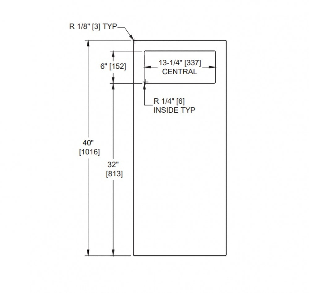 JD MACDONALD Piatto 10-6474-41 Waste Bin Recessed