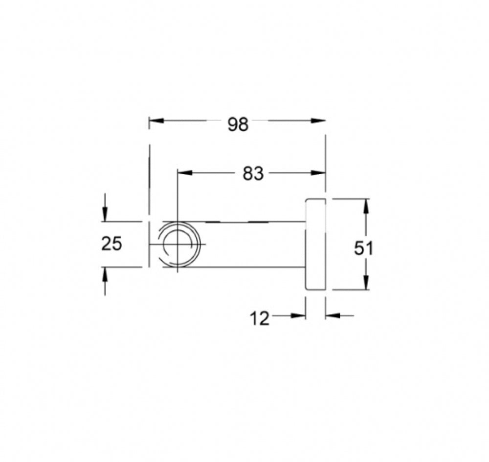 JD MACDONALD 10-7305-41 Single Toilet Roll Holder