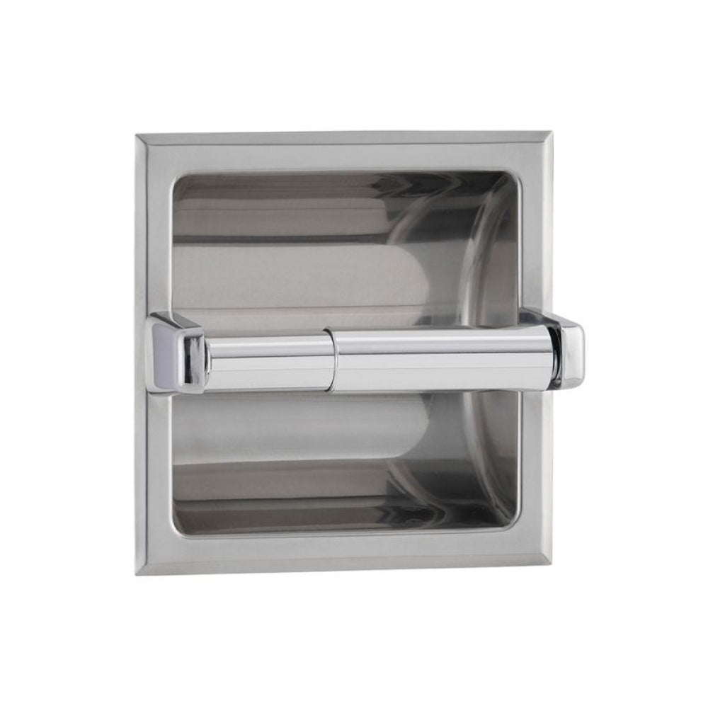BOBRICK B667.60 Single Toilet Roll Holder Recessed Theft Resistant