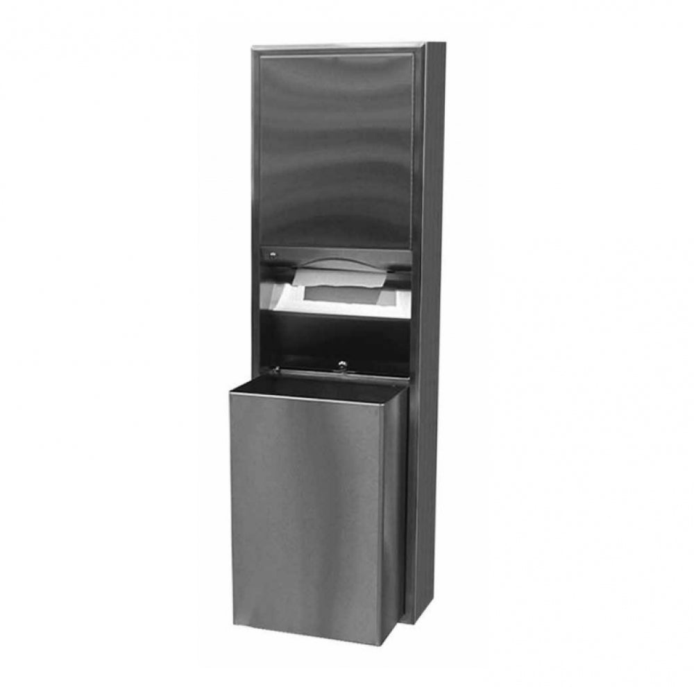 Bobrick Classic B3949 Combo 2in1 Paper Towel Dispenser and Waste Bin 45L