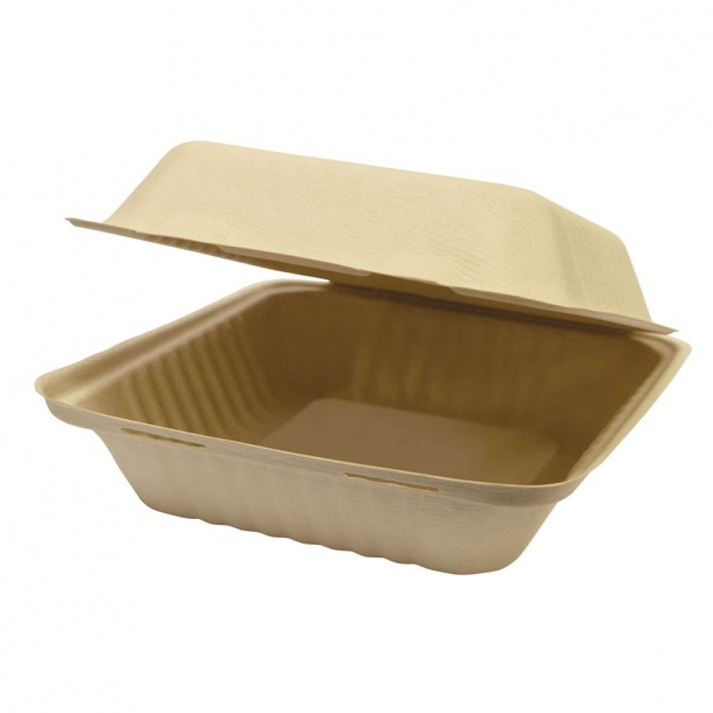 Castaway Enviroboard CA-ESC07 Square Snack Pack with Hinged Lid