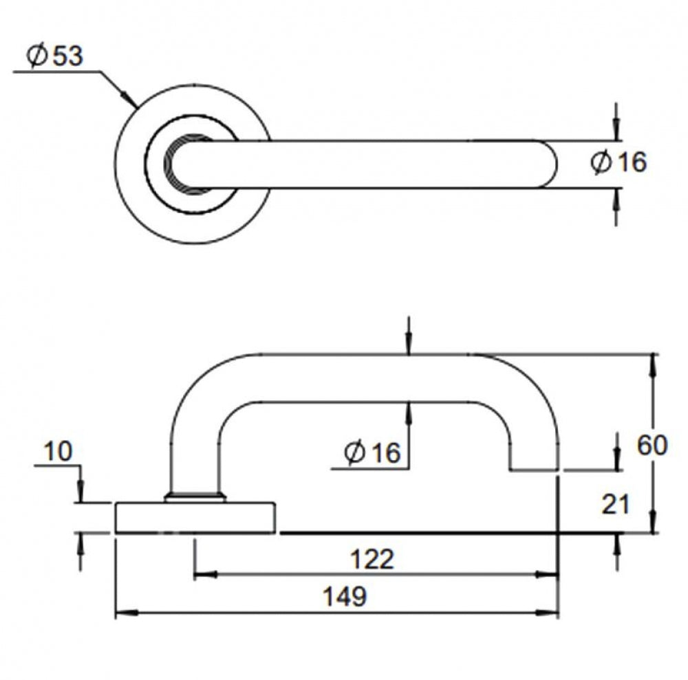 Madinoz Leverset Urban L70T Door Handle Round Rose Pair