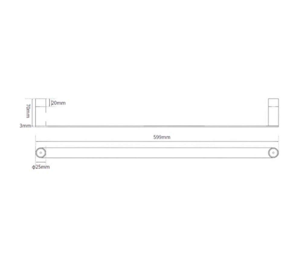 Metlam Parker ML_T81201 Single Towel Rail