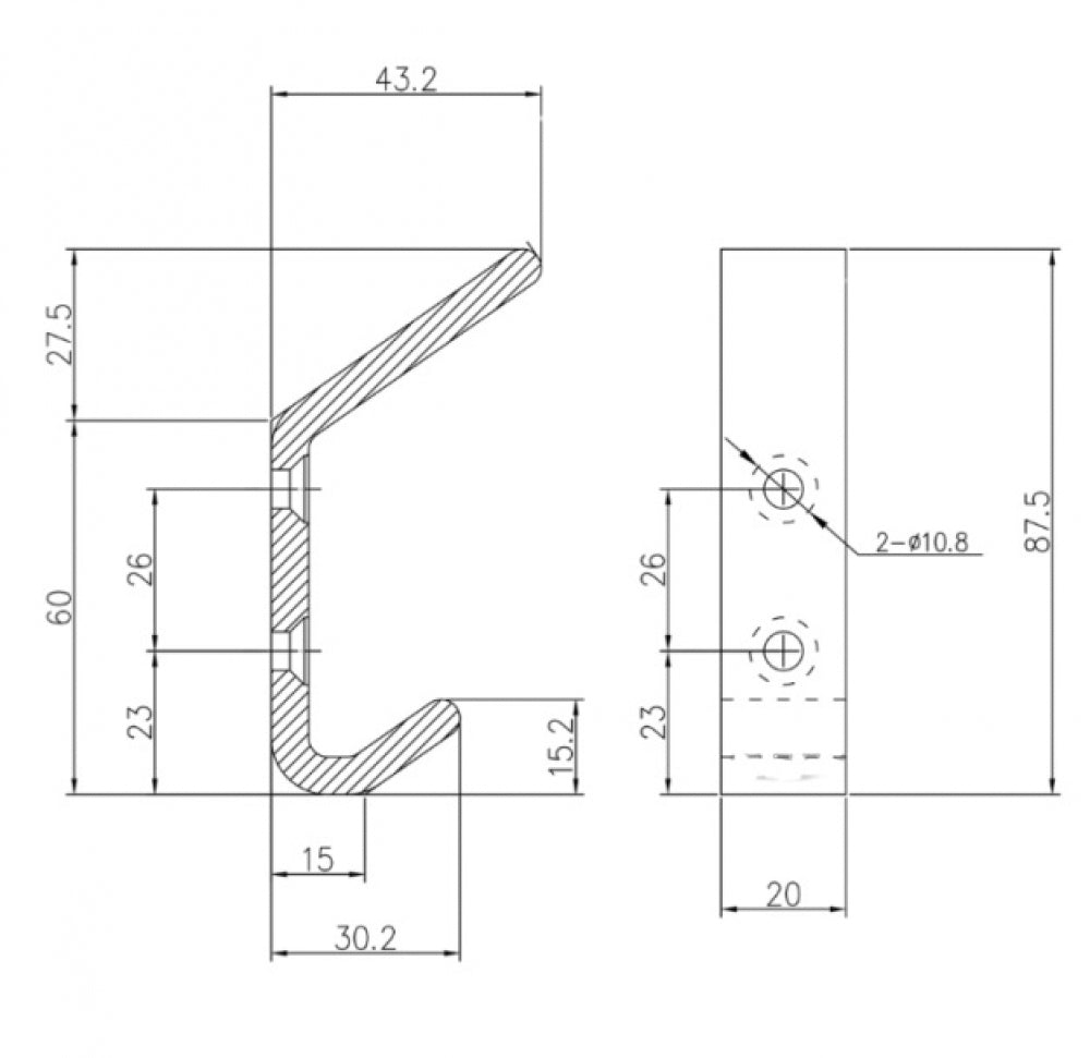 Metlam ML4154 Hat and Coat Hook